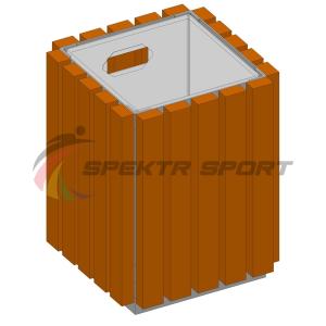 Купить Урна металлическая в деревянной обрешетке SP МФ400 в Невельске 
